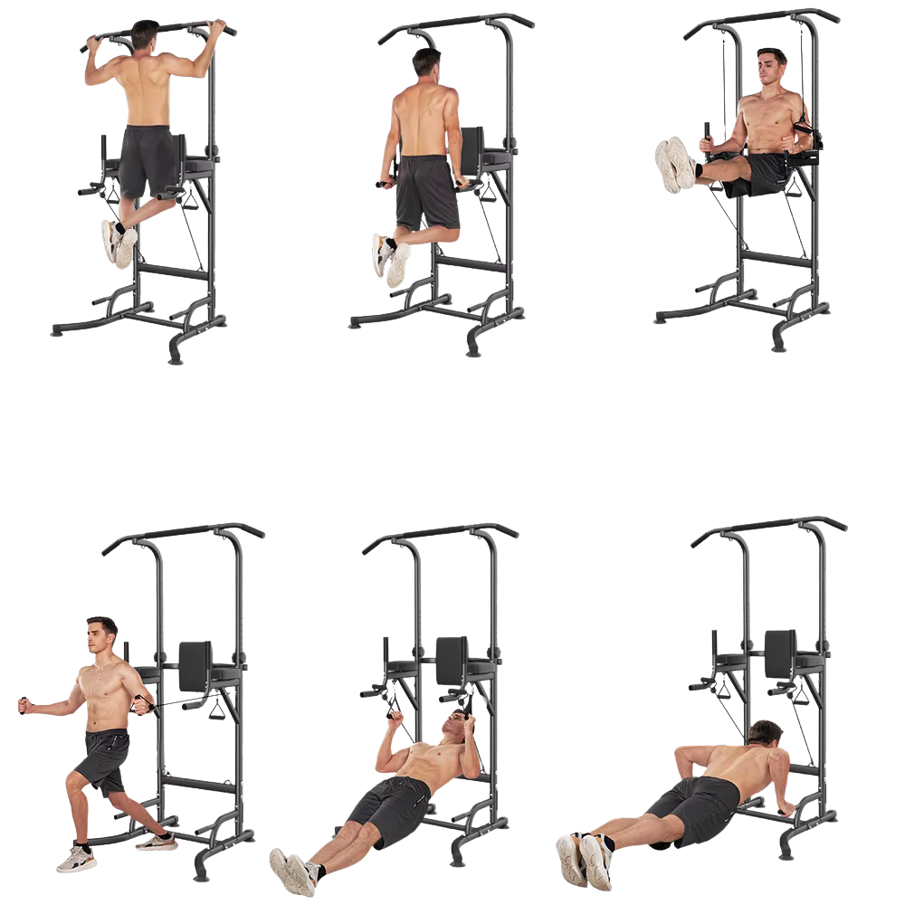 Tour de dips multifonctionnelle pour la maison, barre de traction