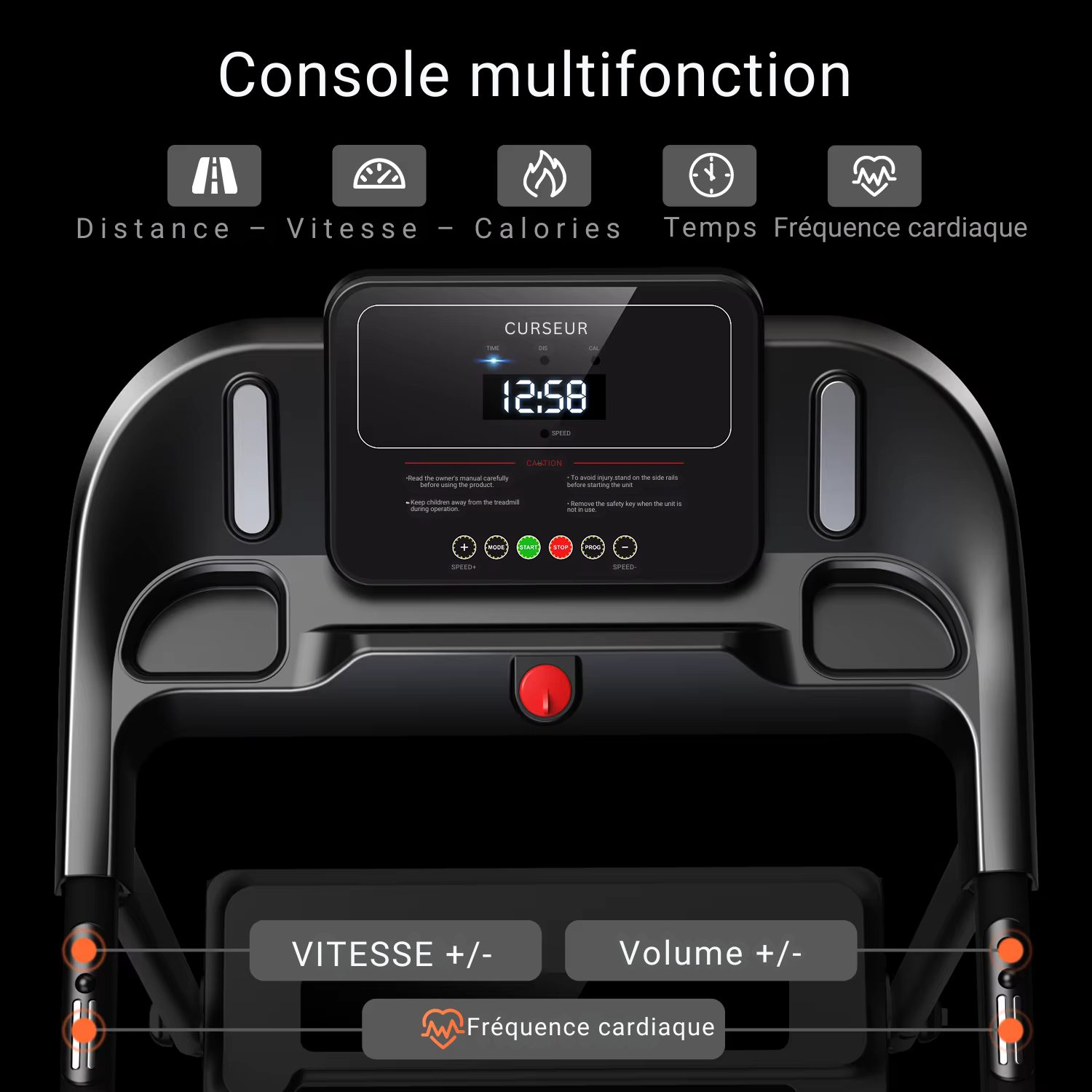 Console LCD multifonction du tapis de course T14