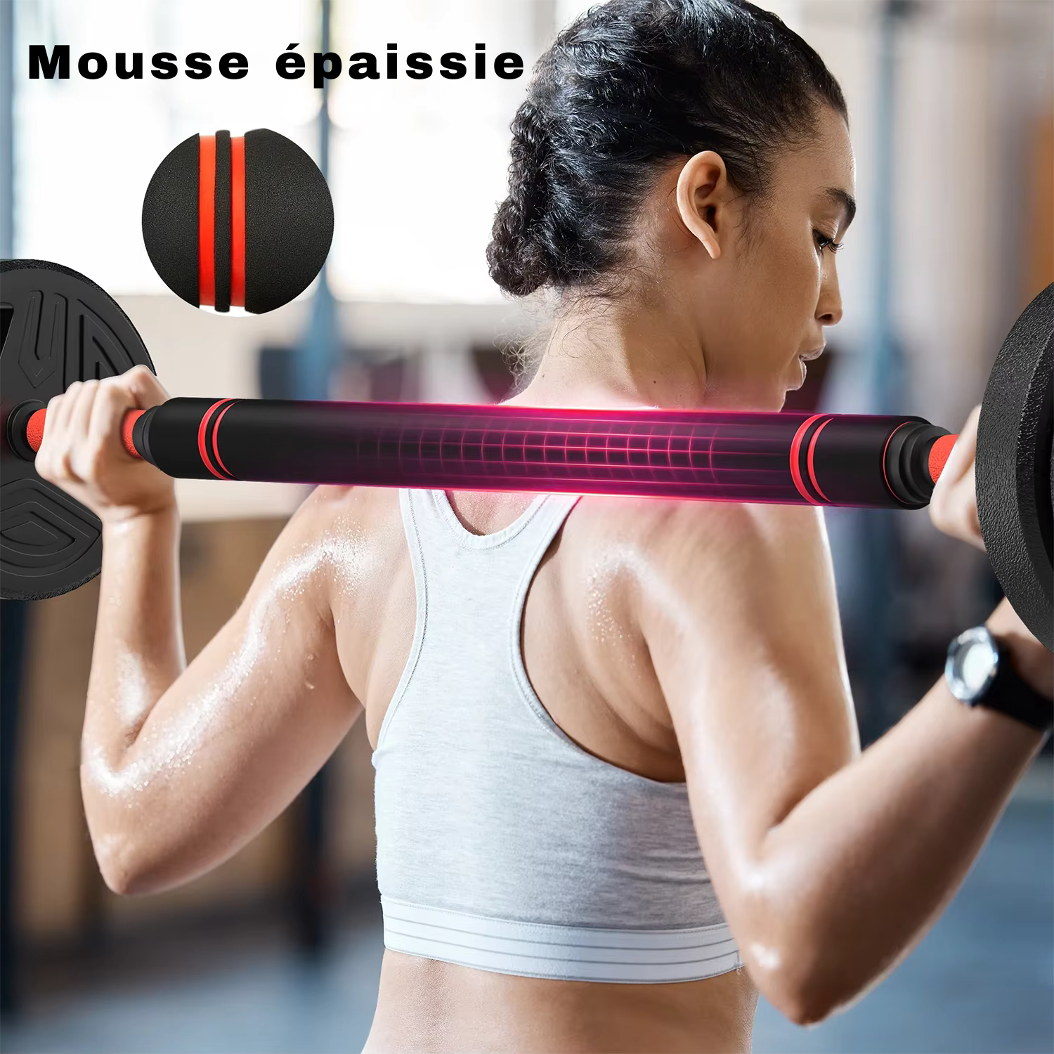 Haltères Fitechezsoi 3 en 1, 20kg, ajustables