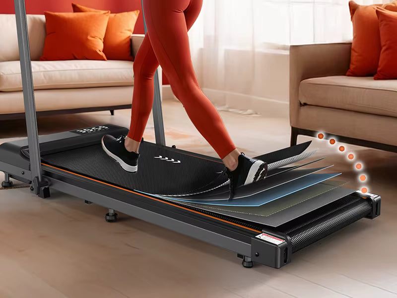 Tapis de course T12 design pliable pour rangement compact