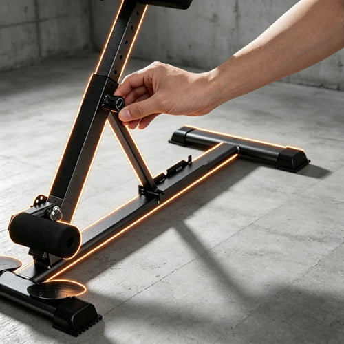 Banc d'extension dorsal pliable en acier robuste