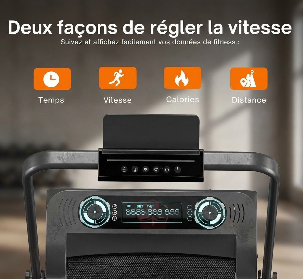 Tapis de course T10 plié pour rangement compact
