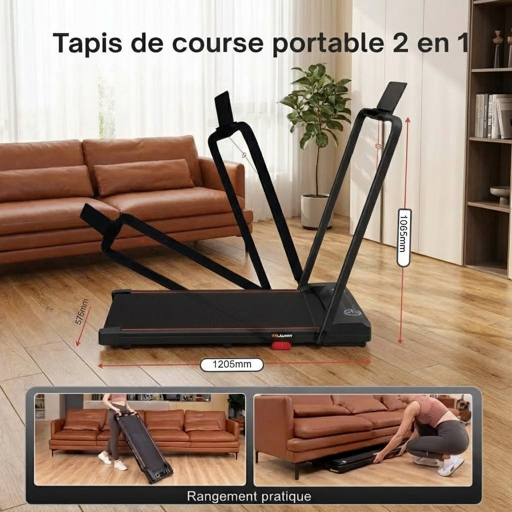 Système d'amorti double absorbant les chocs du tapis T10